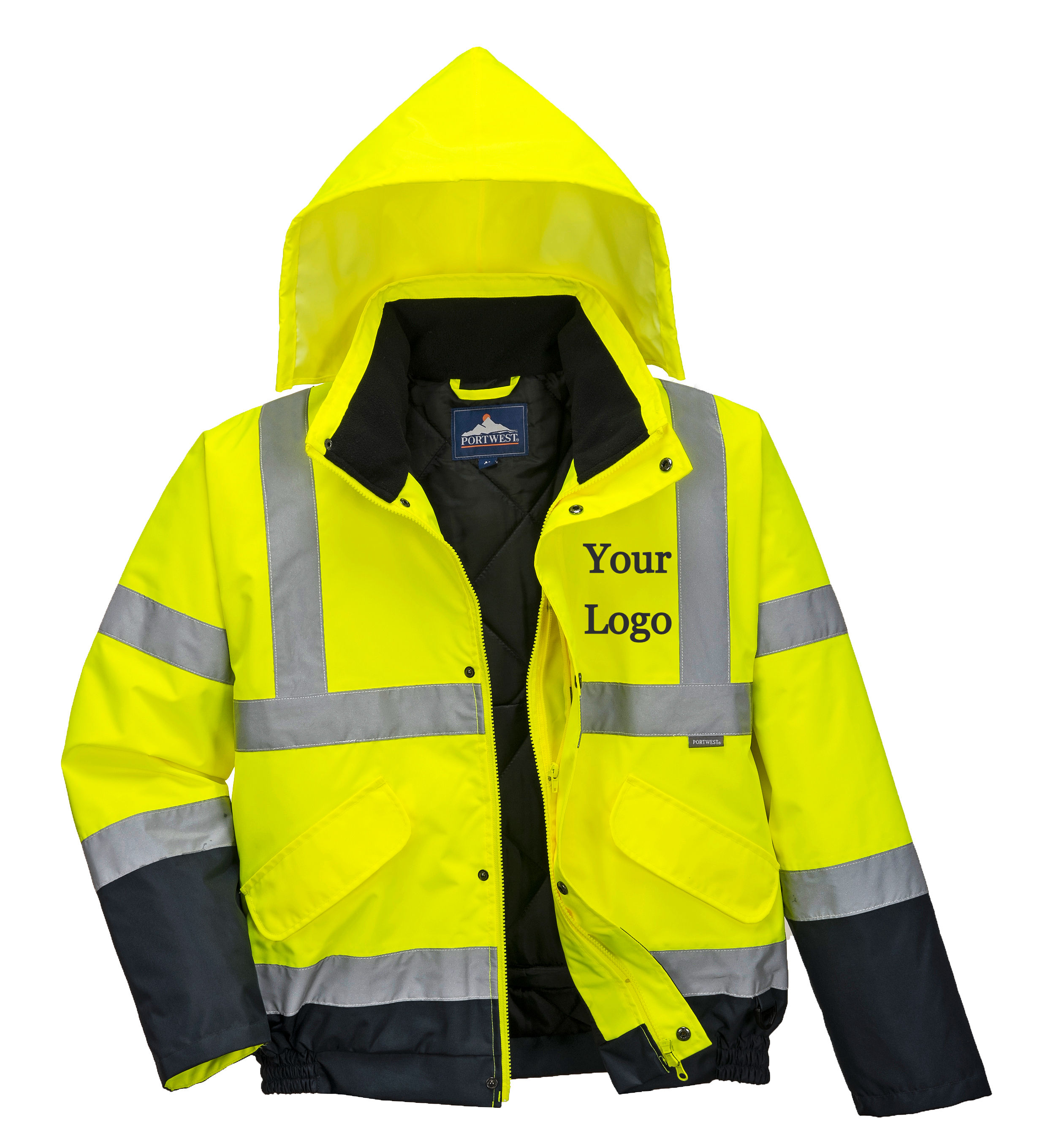HI-VIS CONTRAST BOMBER JACKETHI-VIS CONTRAST BOMBER JACKET P100
