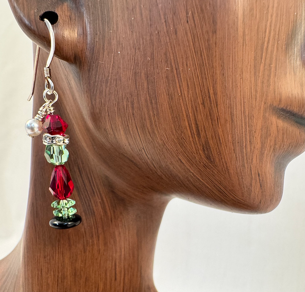 Thumbnail: Traditional Layered Christmas Dangle Earrings 🎁