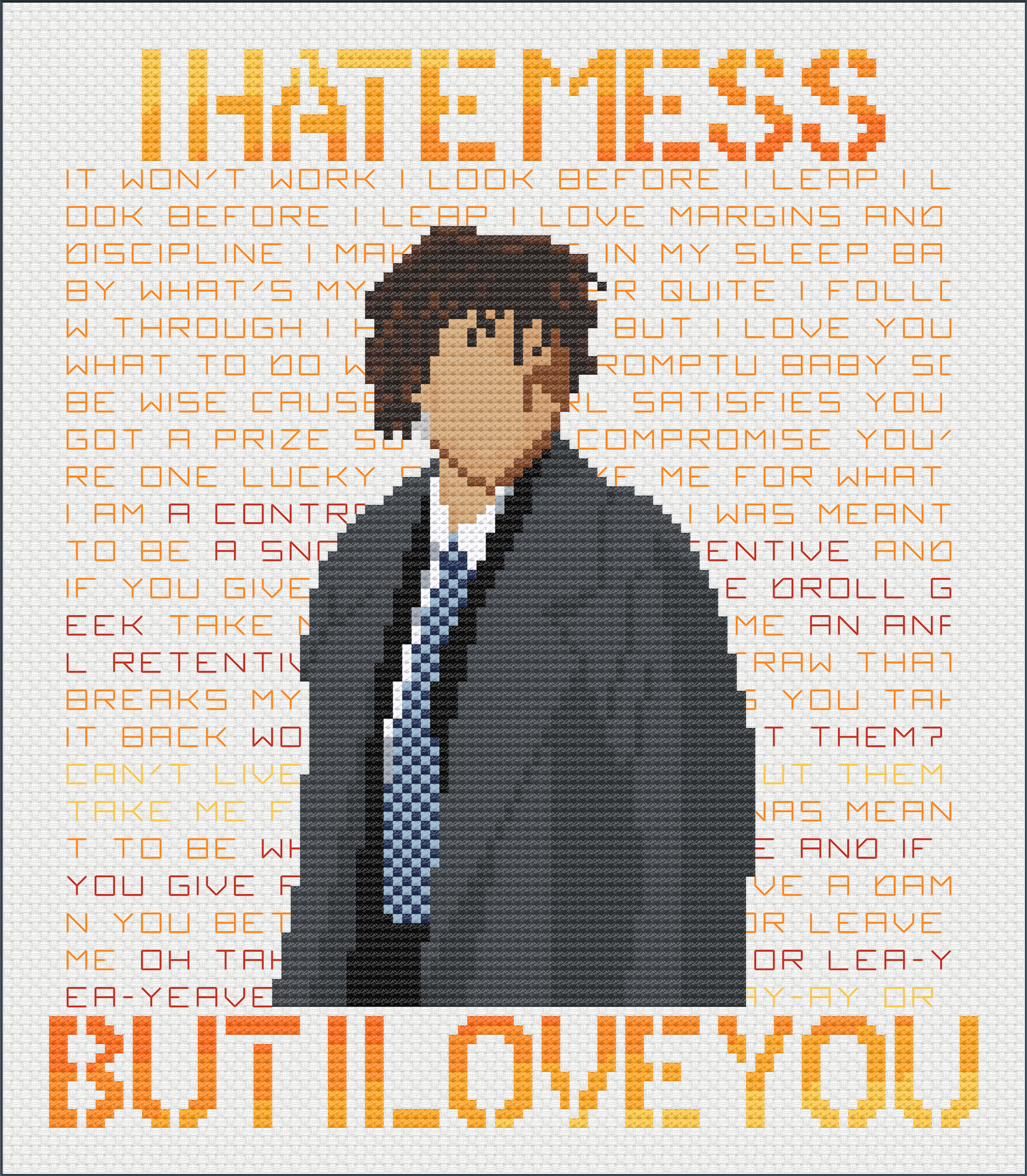 Take Me or Leave Me - RENT - PDF Cross Stitch Pattern