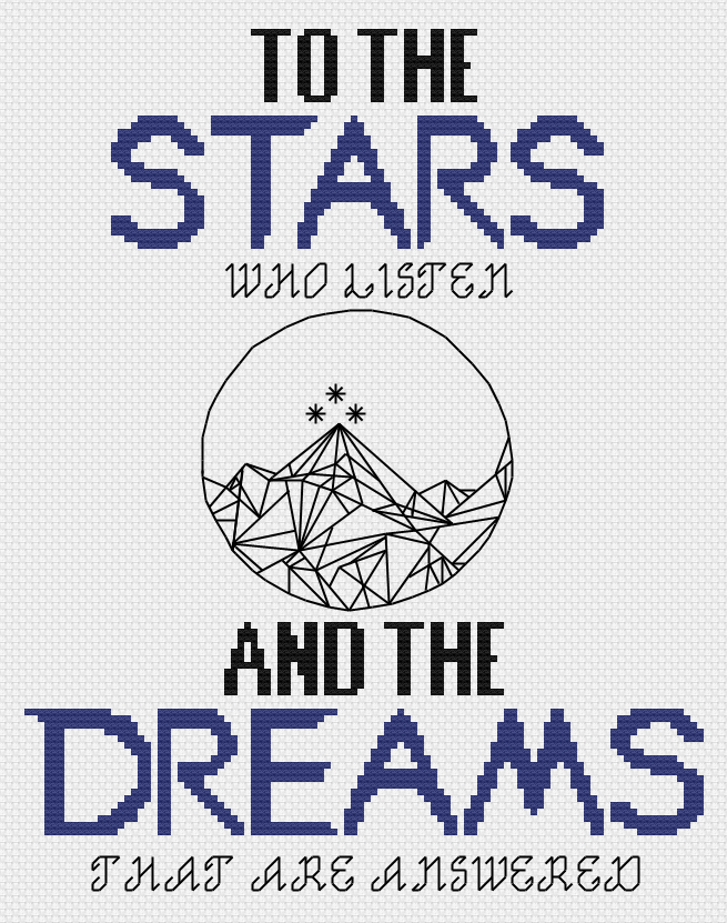 Stars and Dreams - A Court of Thorns and Roses - PDF Cross Stitch Pattern