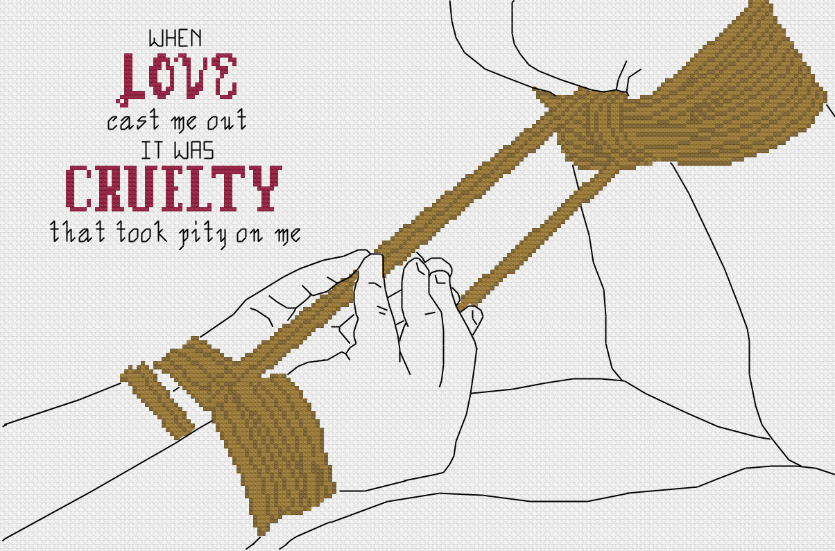 When Love Cast Me Out - Kushiel's Dart - PDF Cross Stitch Pattern