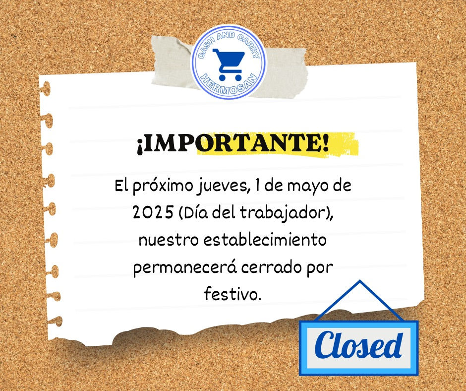 Festivo cierre 01/05