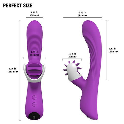 Miniatura: Vibrador con legua giratoria Nymph