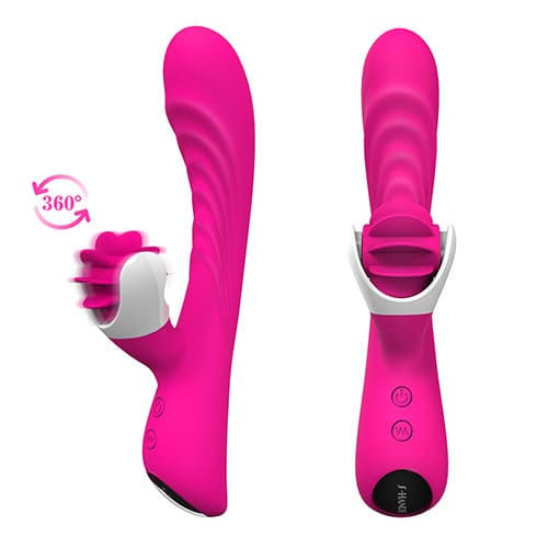 Miniatura: Vibrador con legua giratoria Nymph