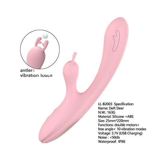 Miniatura: Vibrador multiorgásmico doble estimulación recargable 