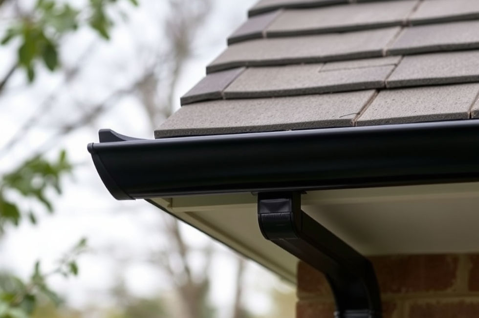 Black gutter system.