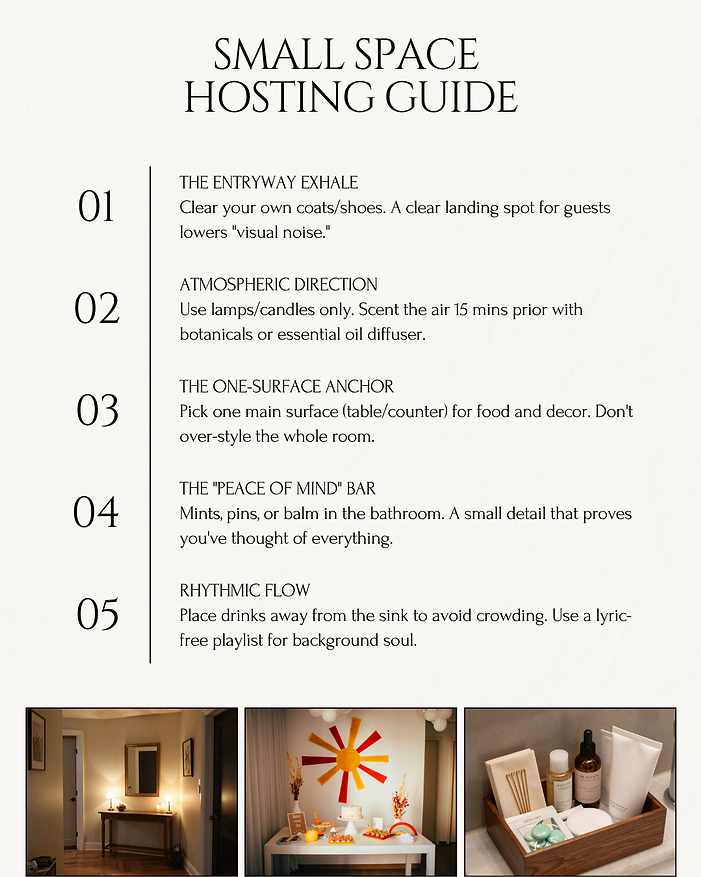 01 THE ENTRYWAY EXHALE Clear your own coatsshoes. A clear landing spot for guests lowers