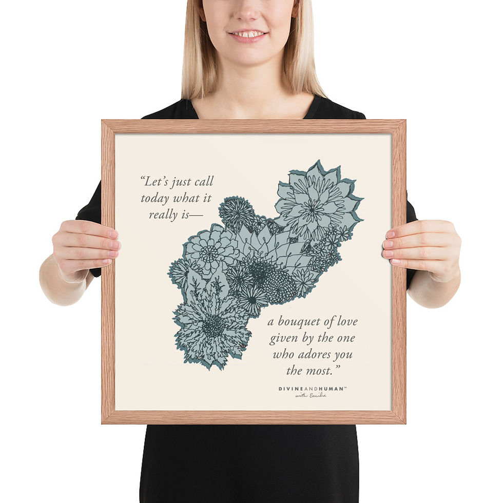 Thumbnail: "A Bouquet of Love" - Framed Poetry Poster