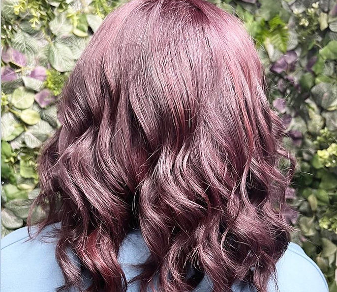 "Purple professional colour on black girl"