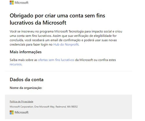 Nesta etapa, informações de confirmação do fim do processo e alguns dados.