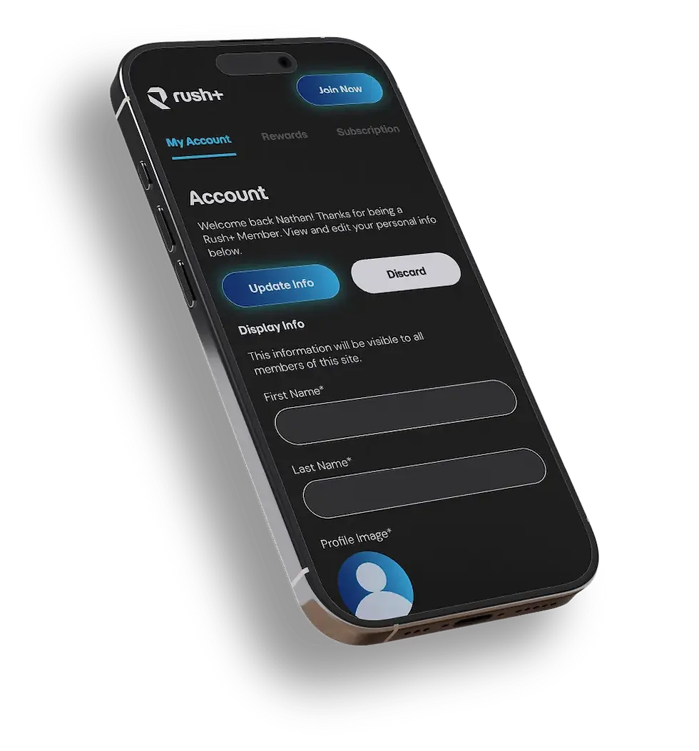Smartphone screen showing the Qubic account interface