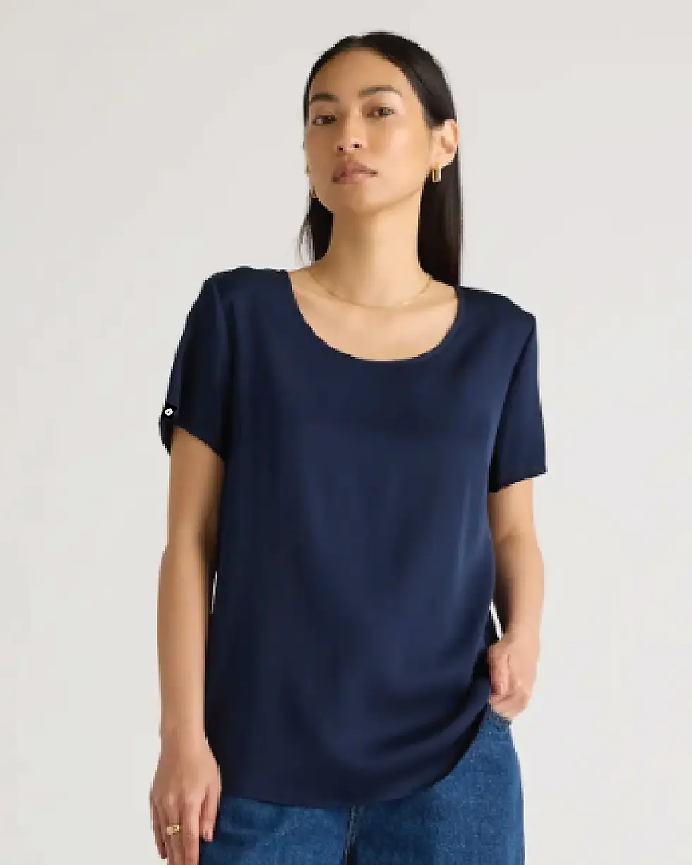 Thumbnail: Quince Washable Silk Tee