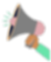 Hand holding a megaphone