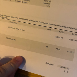 Kvitto musserande vin