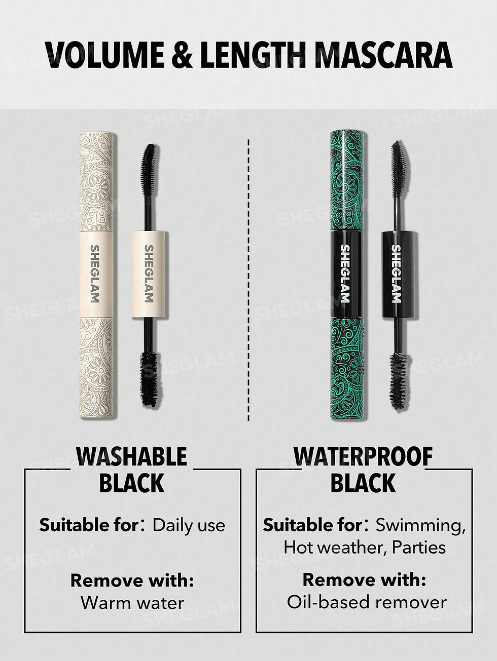 Miniatura: All-In-One Volume & Length Mascara - Washable Black