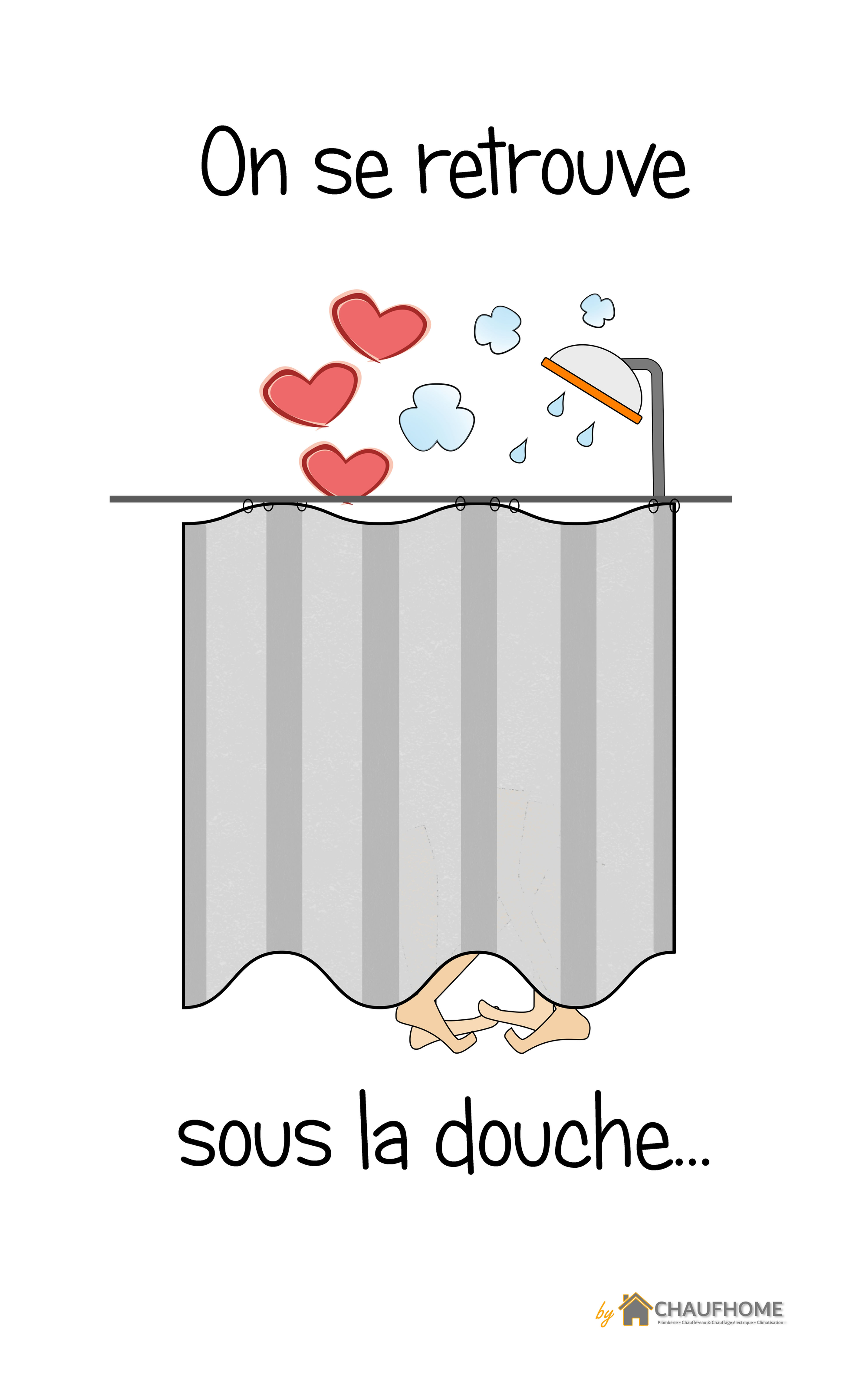 Affiche sous la douche