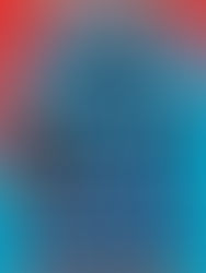 A cover with red at the top and blue starting at the bottom, the white block letters cast large black shadows on the blue background.