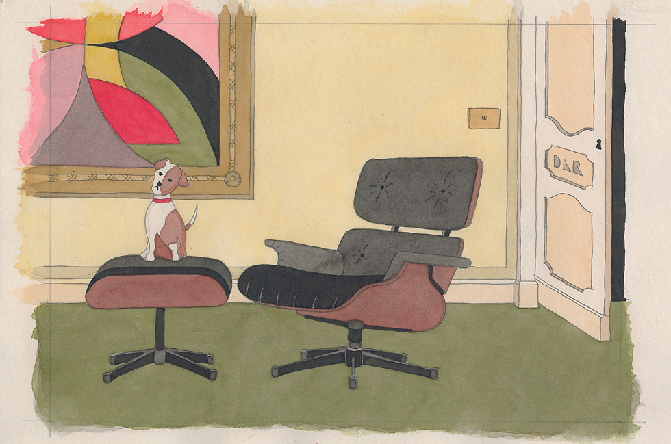 DNR illustration Eames Lounge Chair