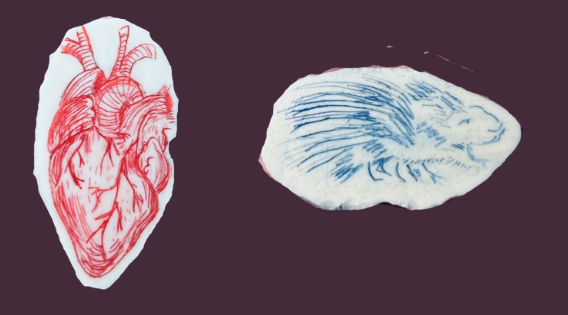 the scrimshaw token that started it all. This image was taken before the edges were smoothed and polished