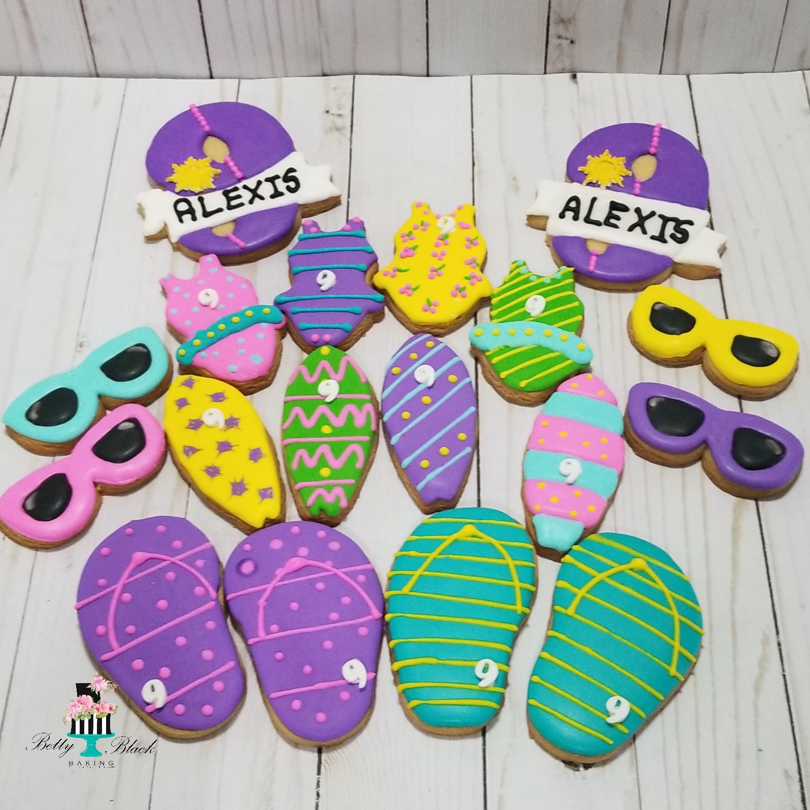 Beach theme cookies