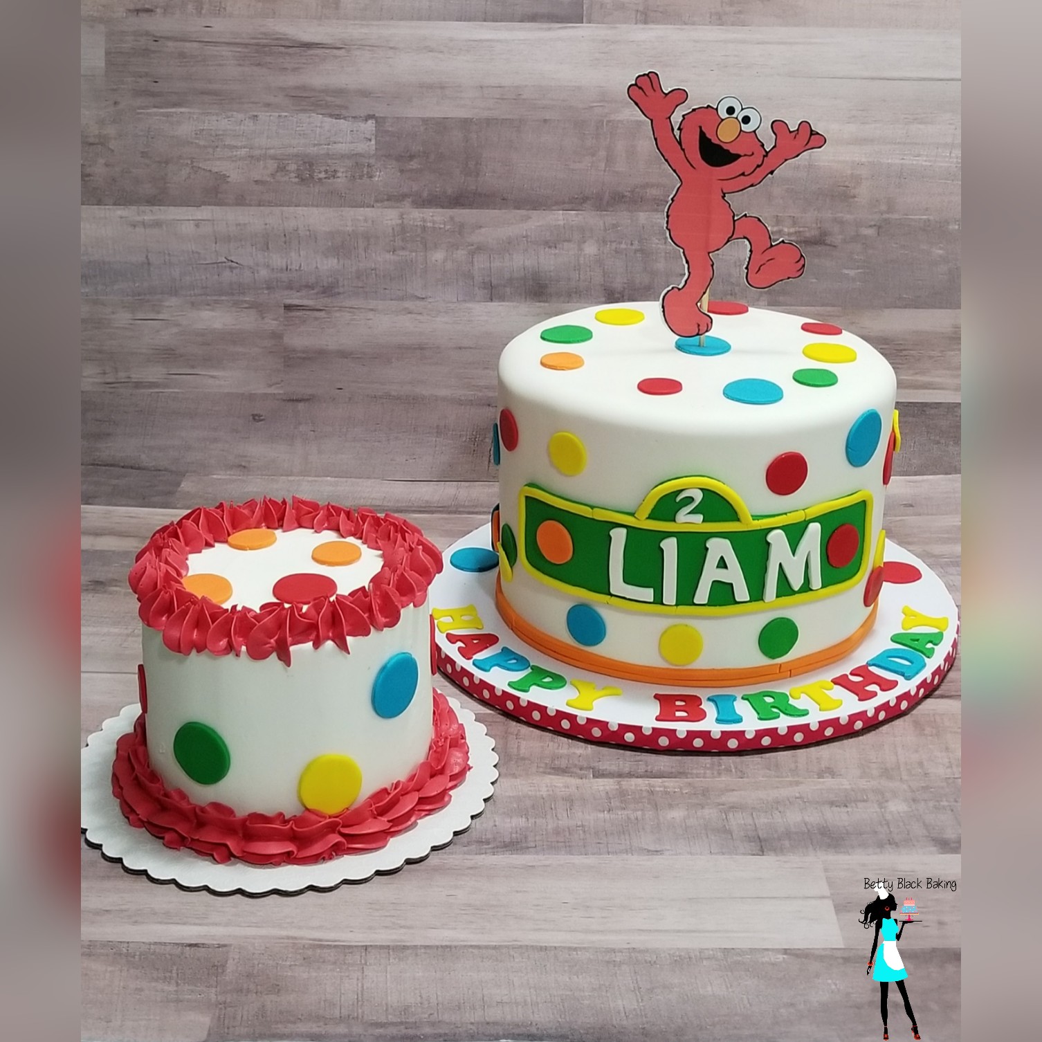 Elmo Birthday and smash cake