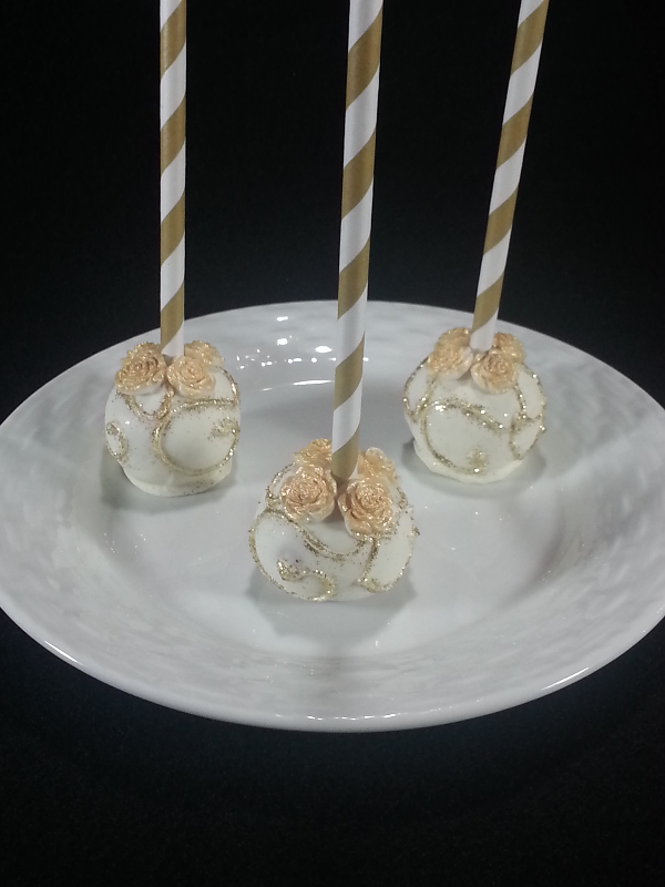 Golden Roses Cake pops