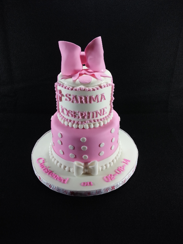 Baby Girl Baptism Cake