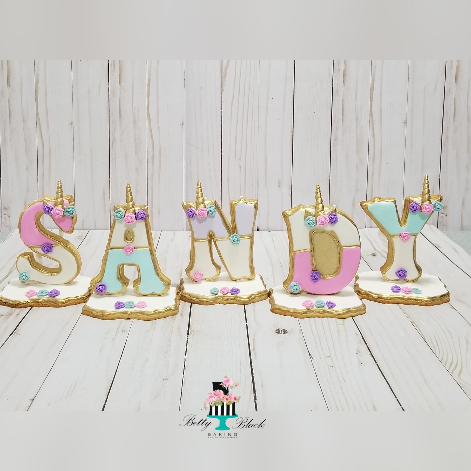 Unicorn Name cookies