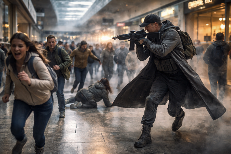 Referencia a un posible escenario de tirador activo.