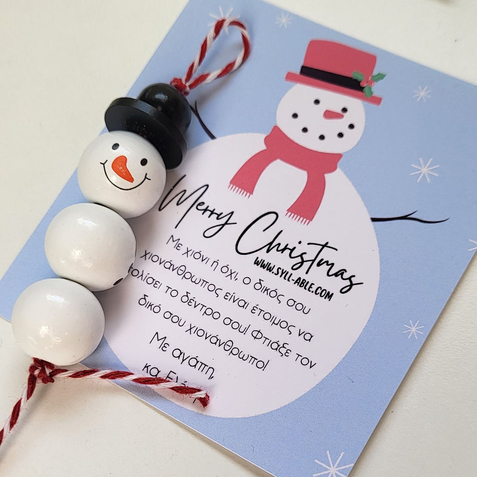 Χριστουγεννιάτικο Δώρο: Στολίδι Χιονάνθρωπος (Συσκευασία των 6)