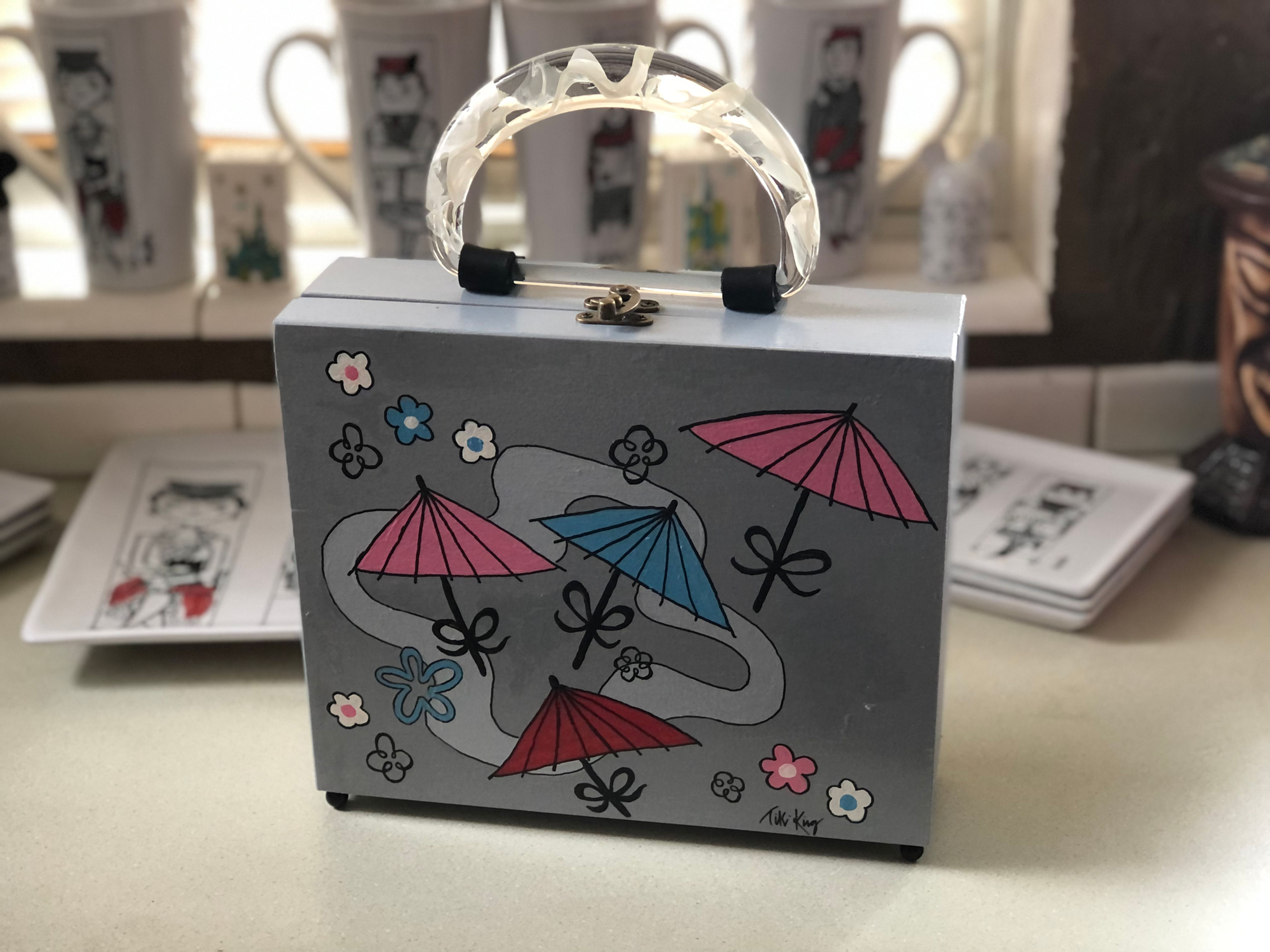 Mary Blair Umbrella Girl Inspired Wooden Purse