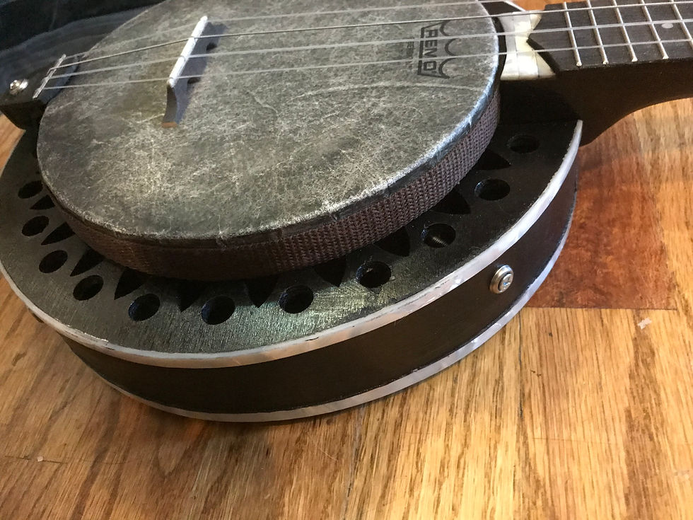 Thumbnail: Black Pearl Banjo Uke by Tiki King