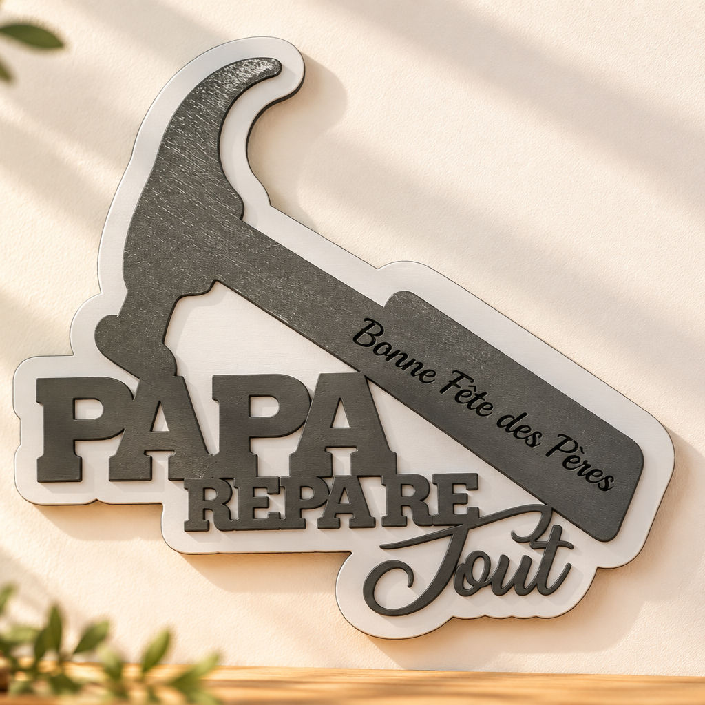 Dad Fixes Everything Wooden Sign – Father’s Day Gift