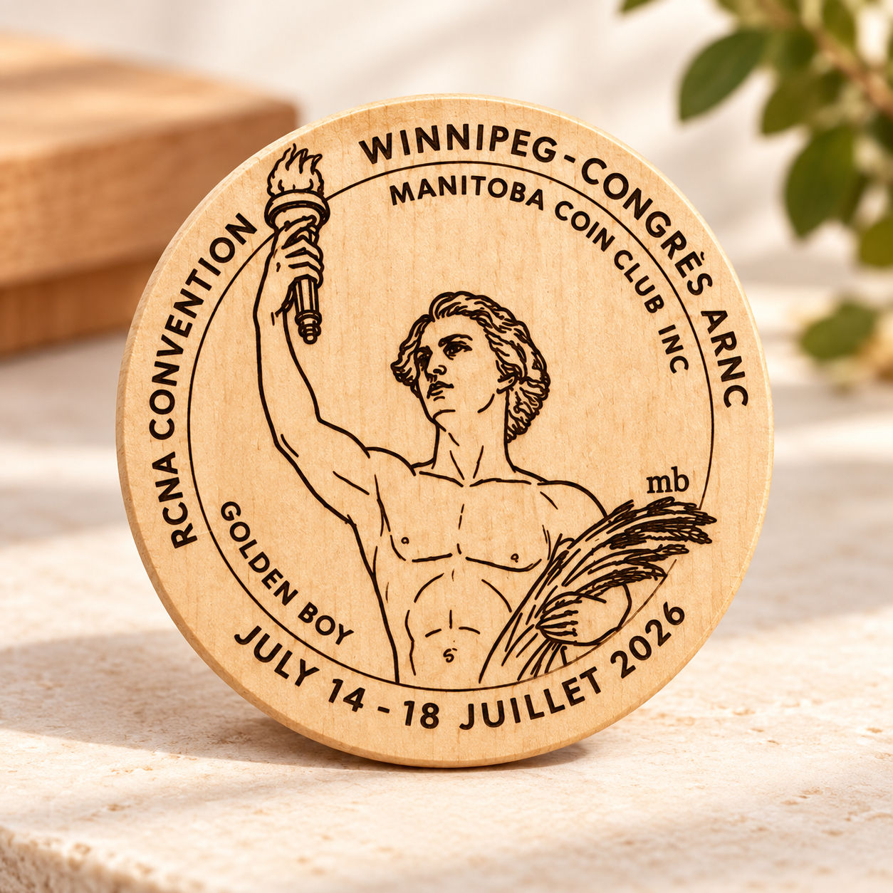2026 RCNA Winnipeg Convention Wooden Nickel – Limited Edition Collectible