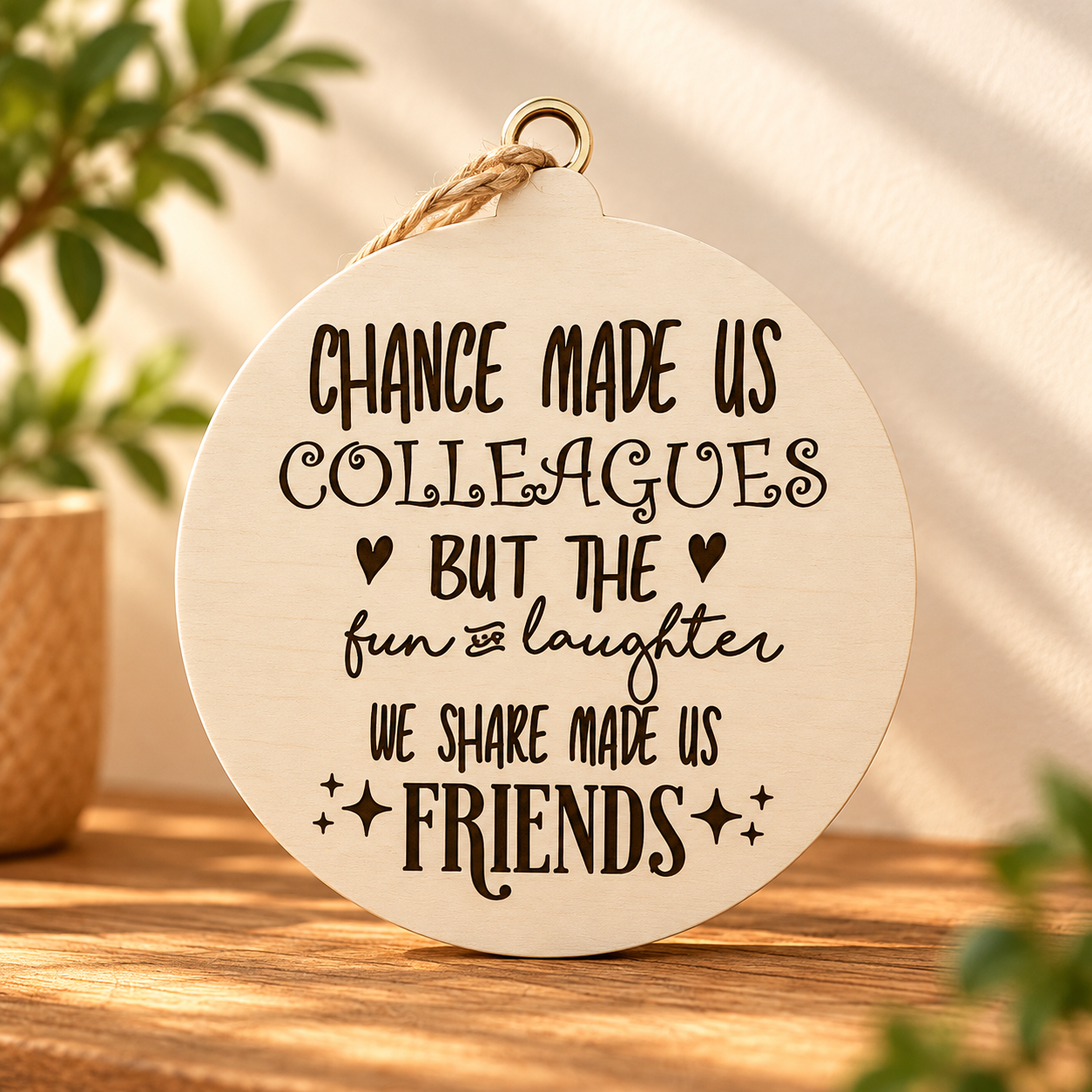 Coworker Friendship Ornament – Colleagues to Friends Gift