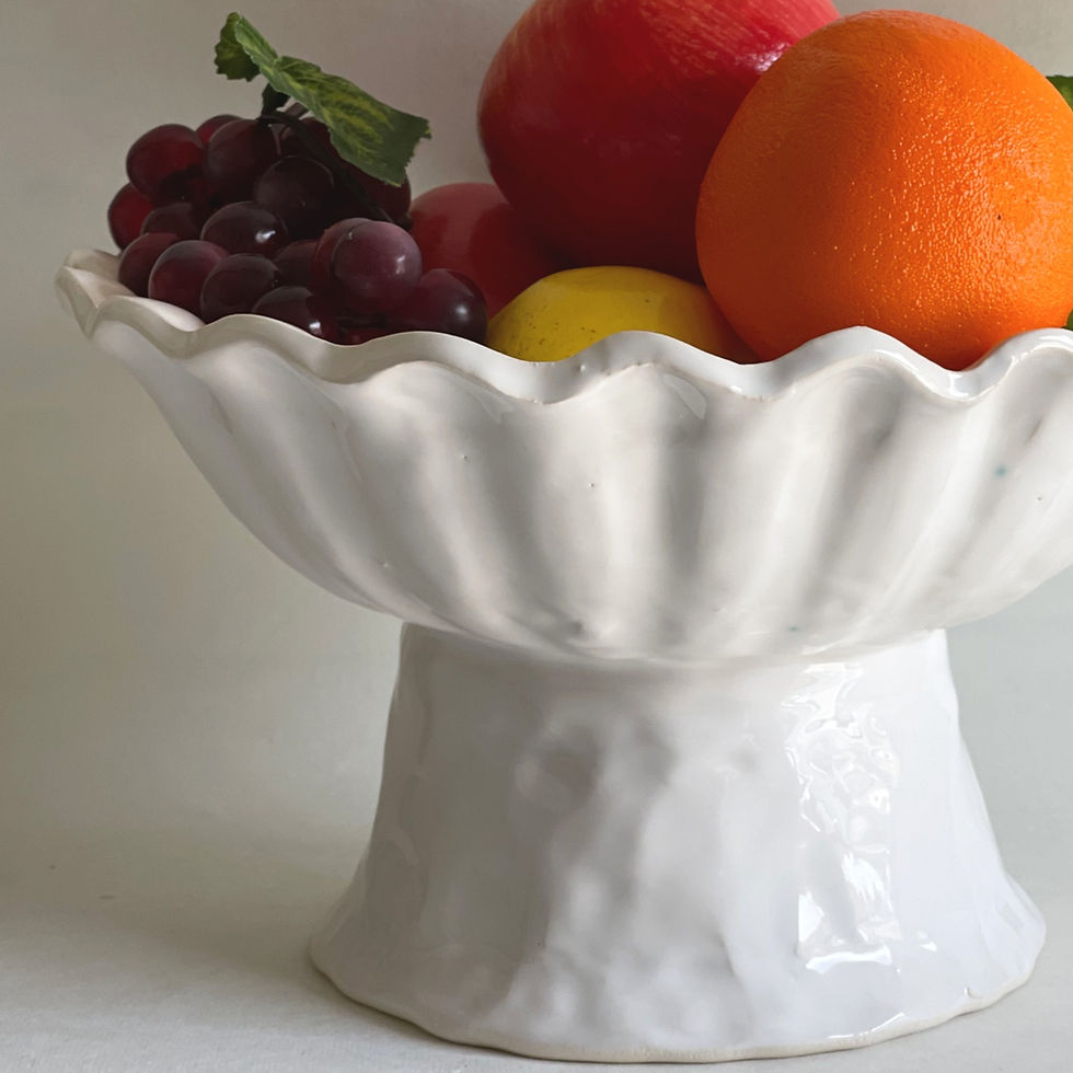 Thumbnail: Fluted serving dish on a pedestal