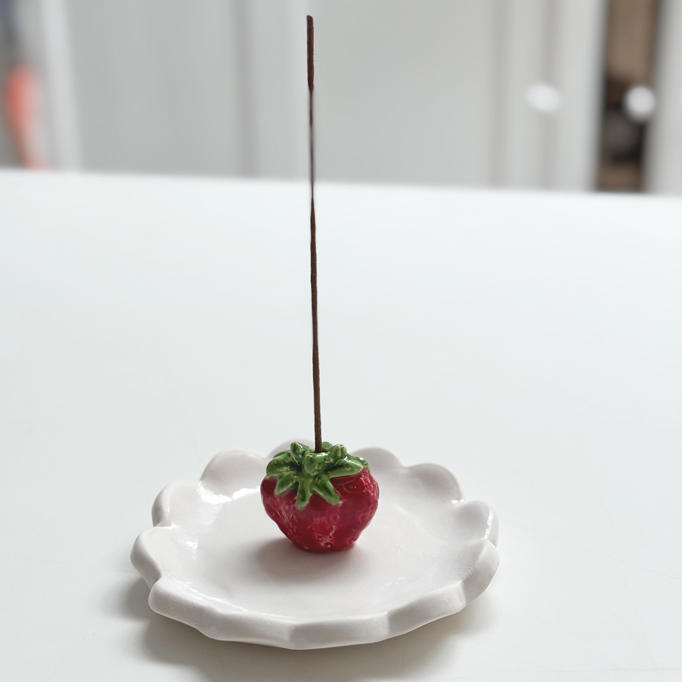strawberry incense holder