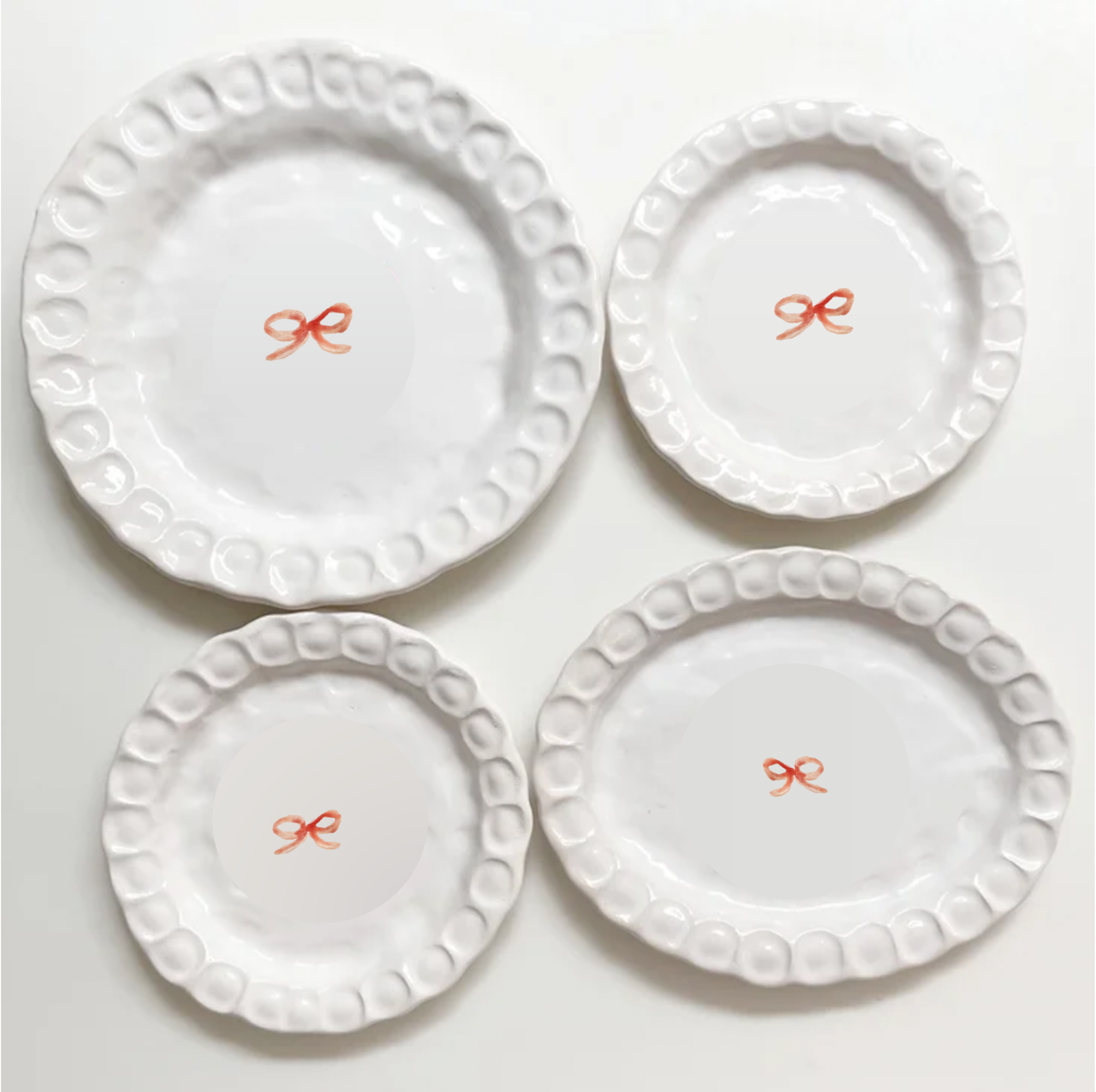 painted baby-bow plates
