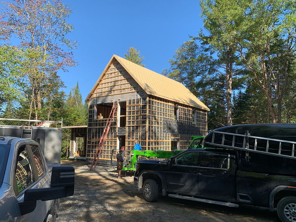 Building a new home in a forest setting