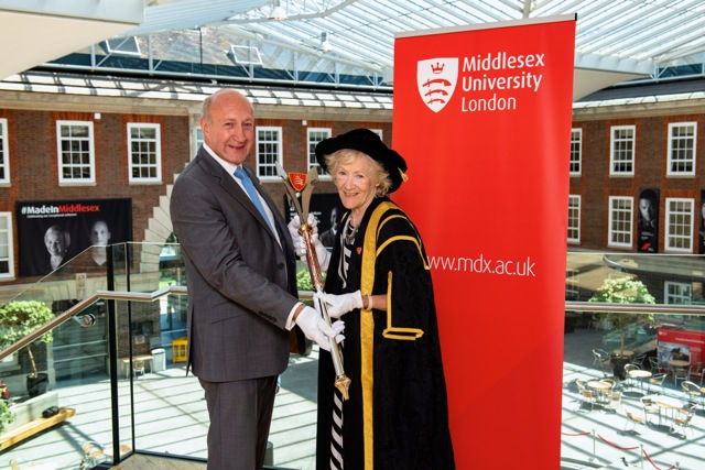 Richard Fox with Dame Ritterman