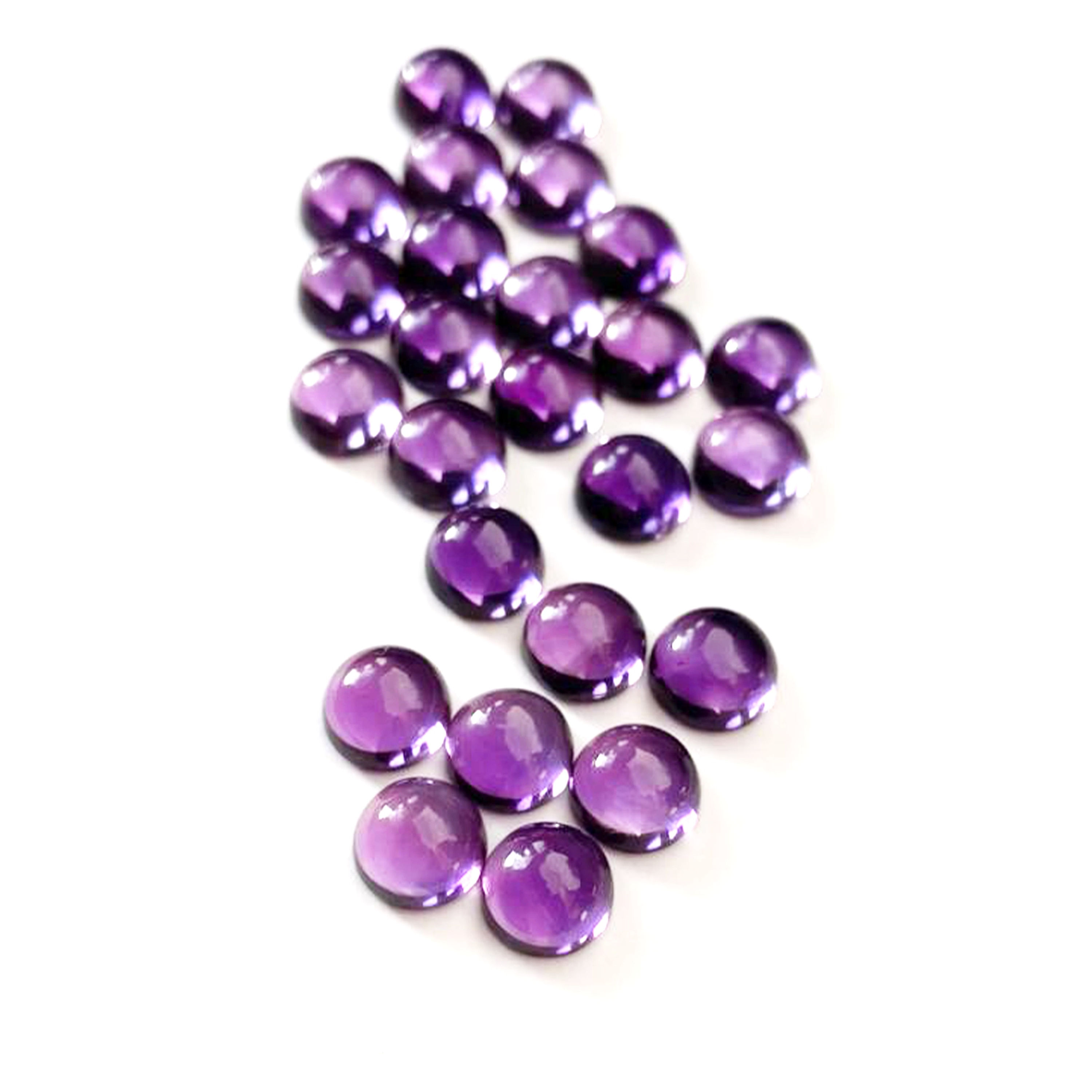 Amethyst Cabochons - 5, 6 and 8mm