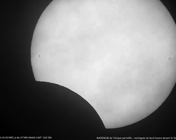Eclipse partielle Solaire du 25 octobre 2022