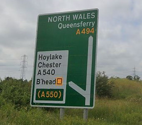 Turn off sign for Chester FC M56