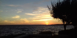 Santo tomas sunset on beach
