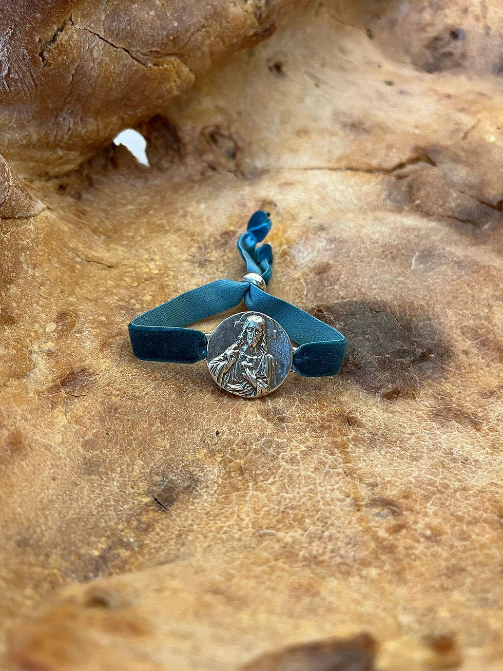 Miniatura: Pulsera España - Escapulario Plateada