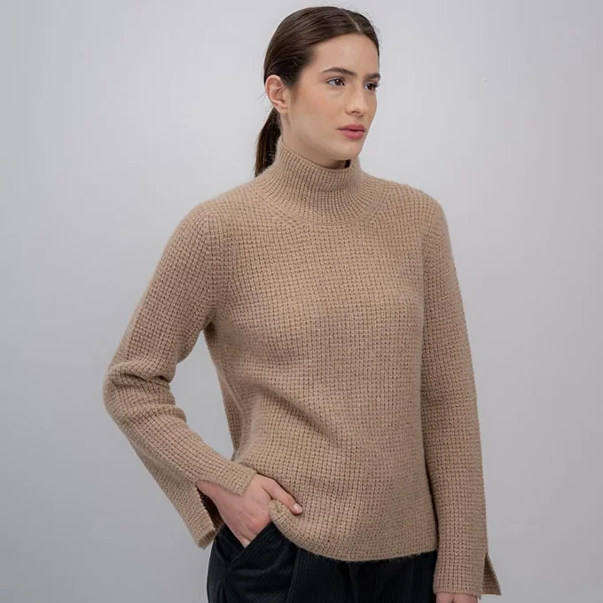 Sweater Poleron beige m