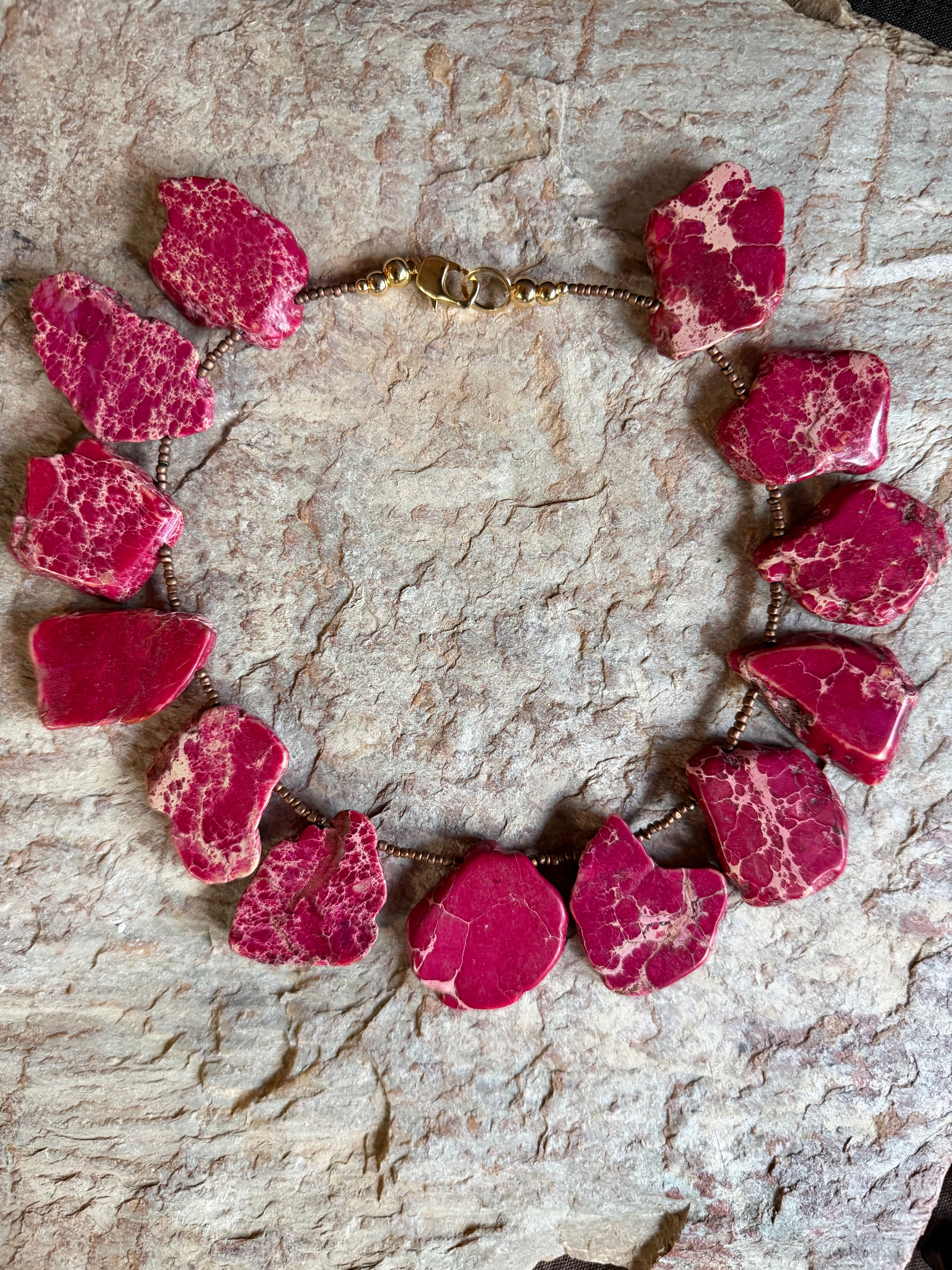 Collar Jaspe Fucsia