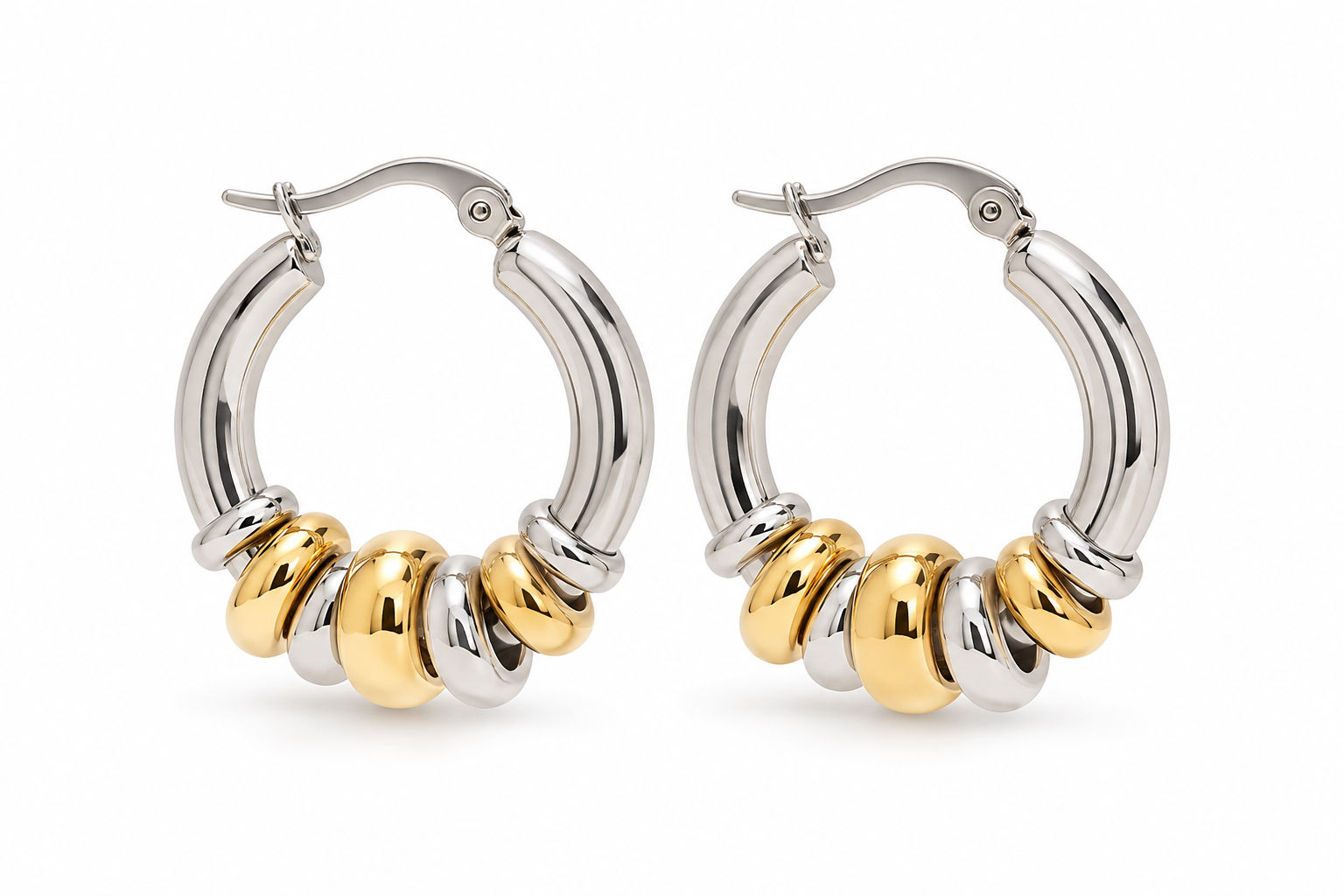 Two Tone Amelia Earrings