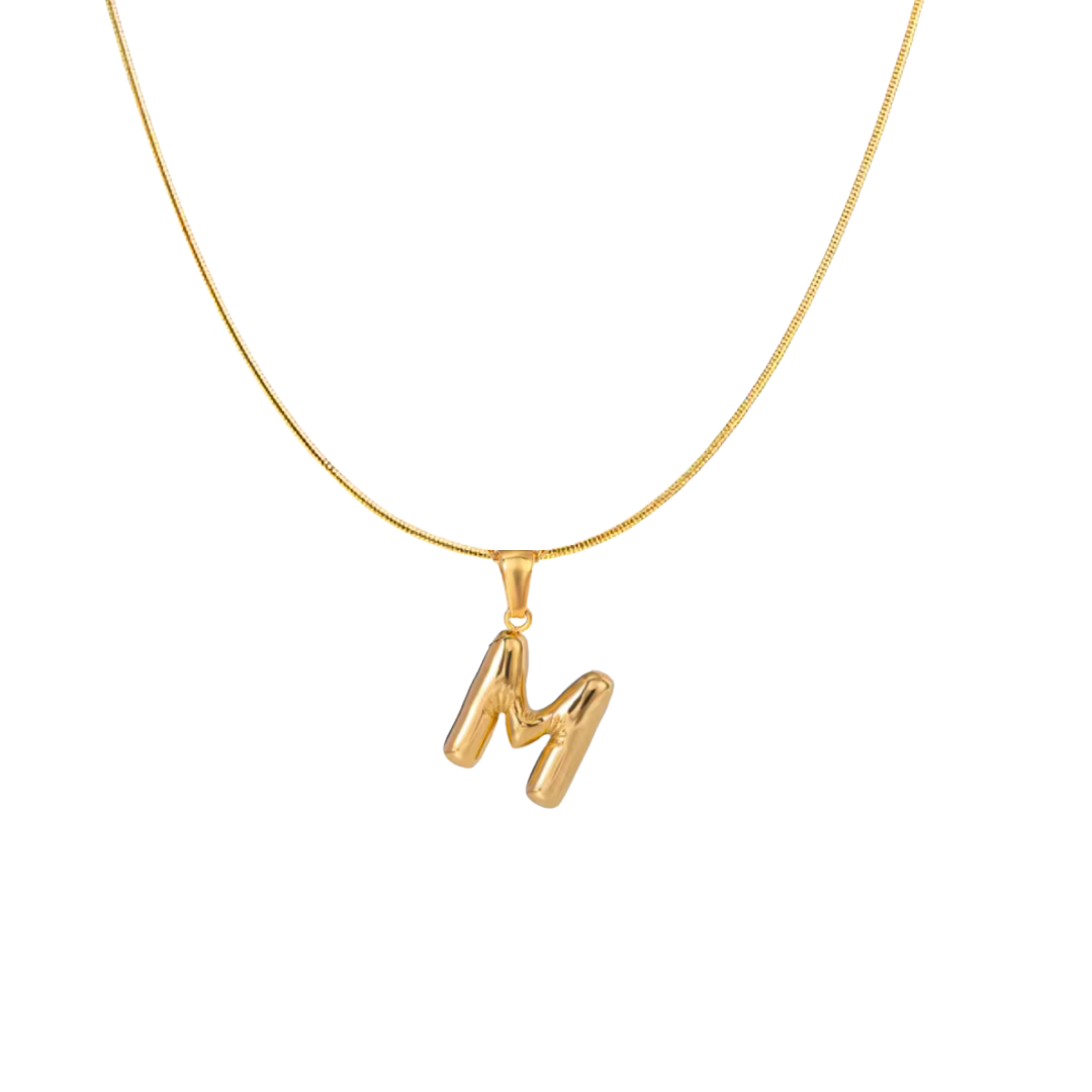 The Puffer Initial Necklace