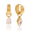 Thumbnail: The Crystal Drop Huggie Earrings 
